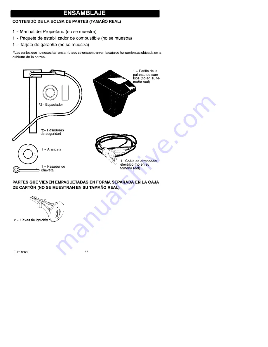 Craftsman 536.887750 Operator'S Manual Download Page 44