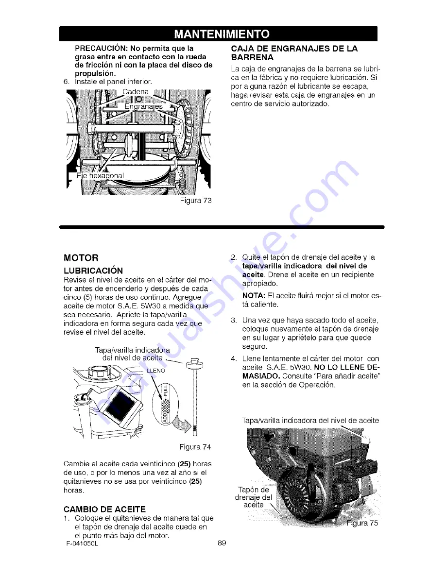 Craftsman 536.888110 Operation Manual Download Page 89