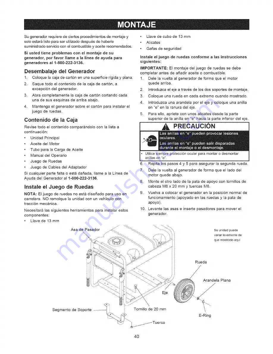 Craftsman 580.326310 Operator'S Manual Download Page 40