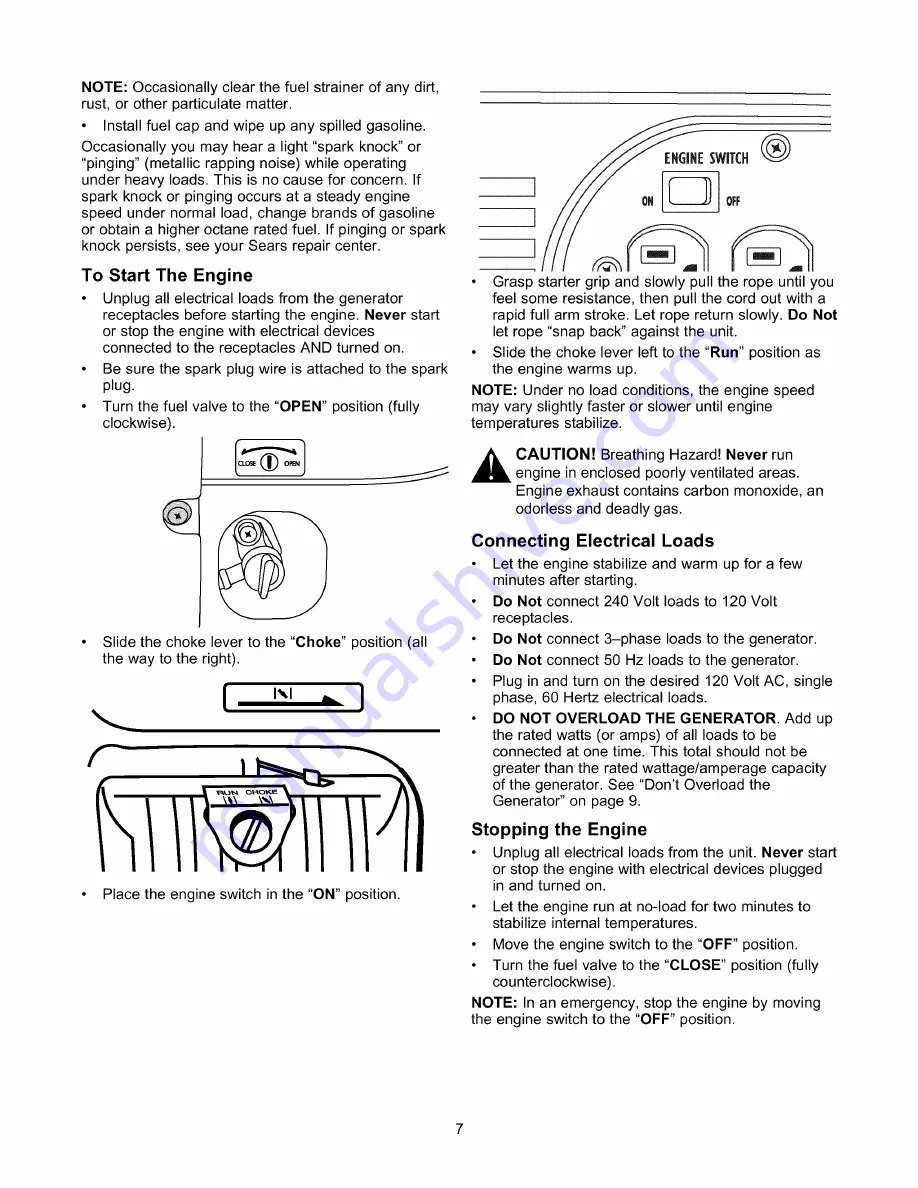 Craftsman 580.329100 Owner'S Manual Download Page 7