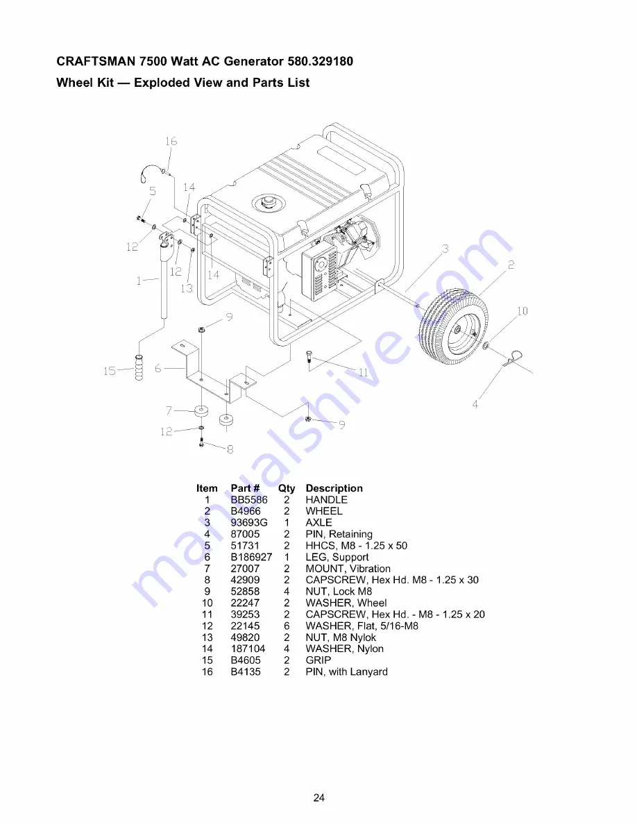 Craftsman 580.329180 Owner'S Manual Download Page 24