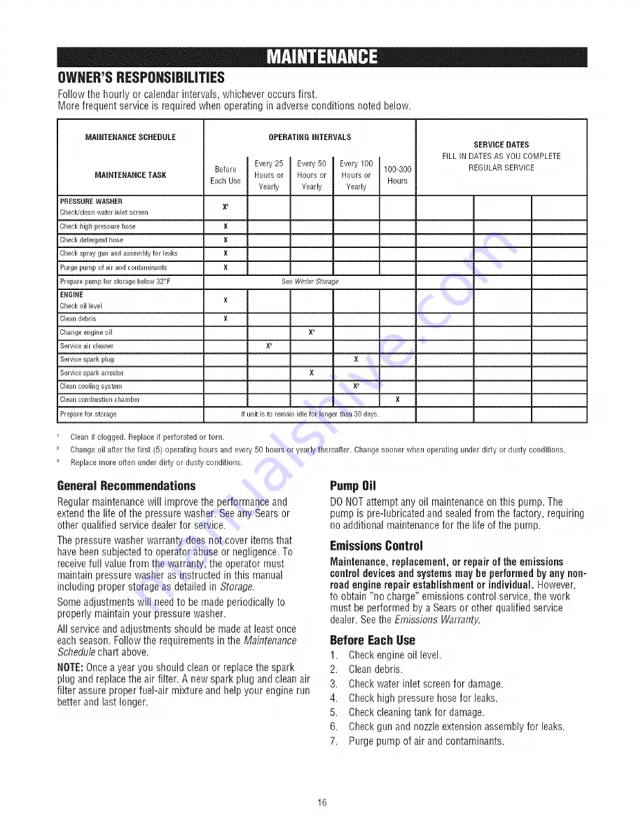 Craftsman 580.676530 Operator'S Manual Download Page 16