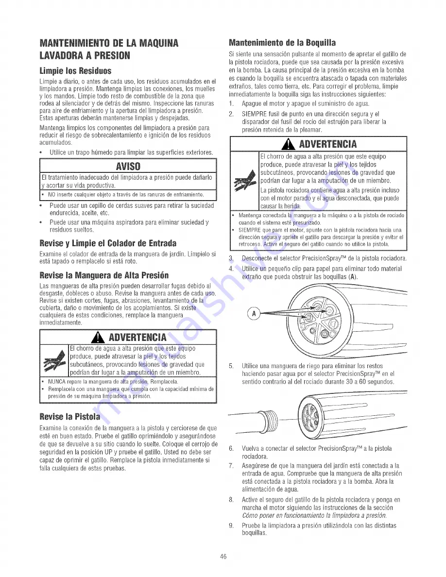 Craftsman 580.752160 Operator'S Manual Download Page 46