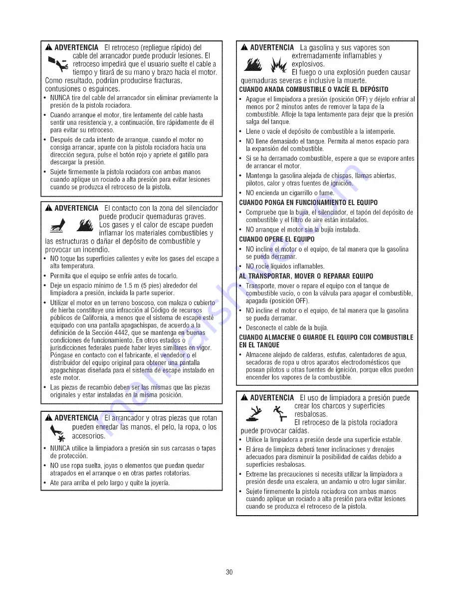 Craftsman 580.752500 Operator'S Manual Download Page 30