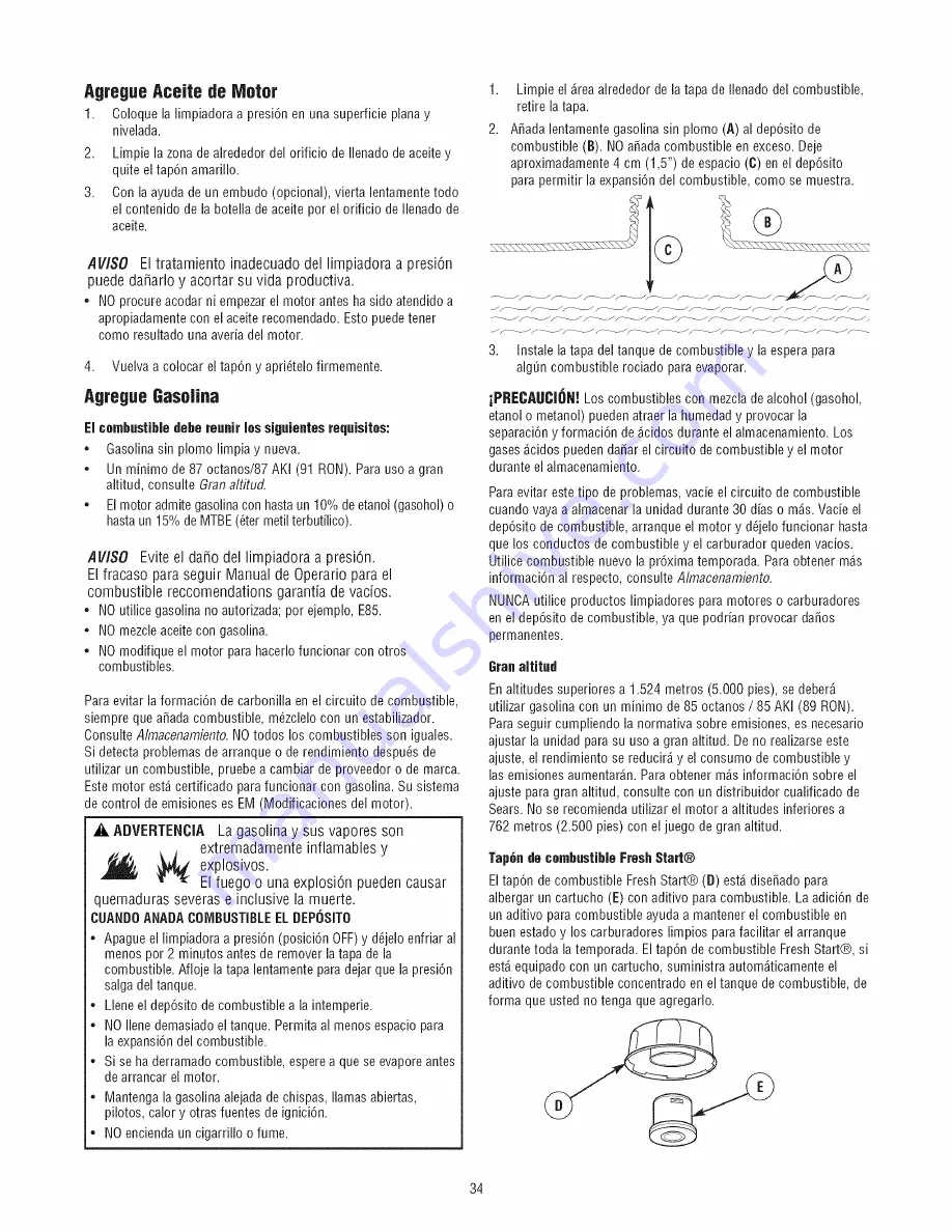 Craftsman 580.752500 Operator'S Manual Download Page 34