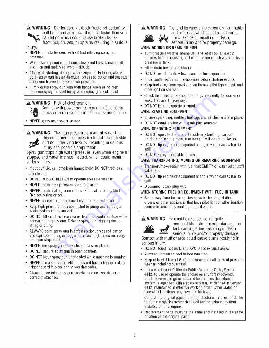 Craftsman 580.752582 Operator'S Manual Download Page 4