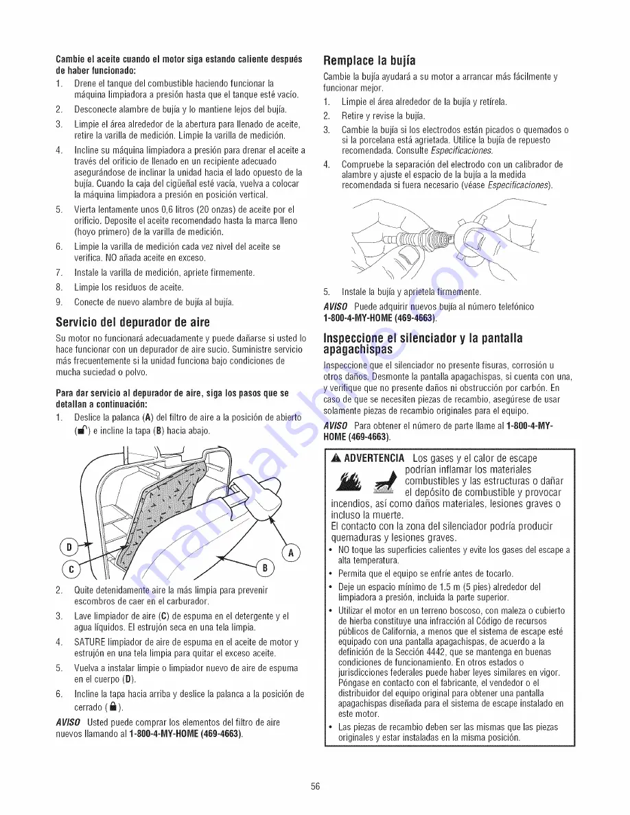 Craftsman 580.752582 Operator'S Manual Download Page 56