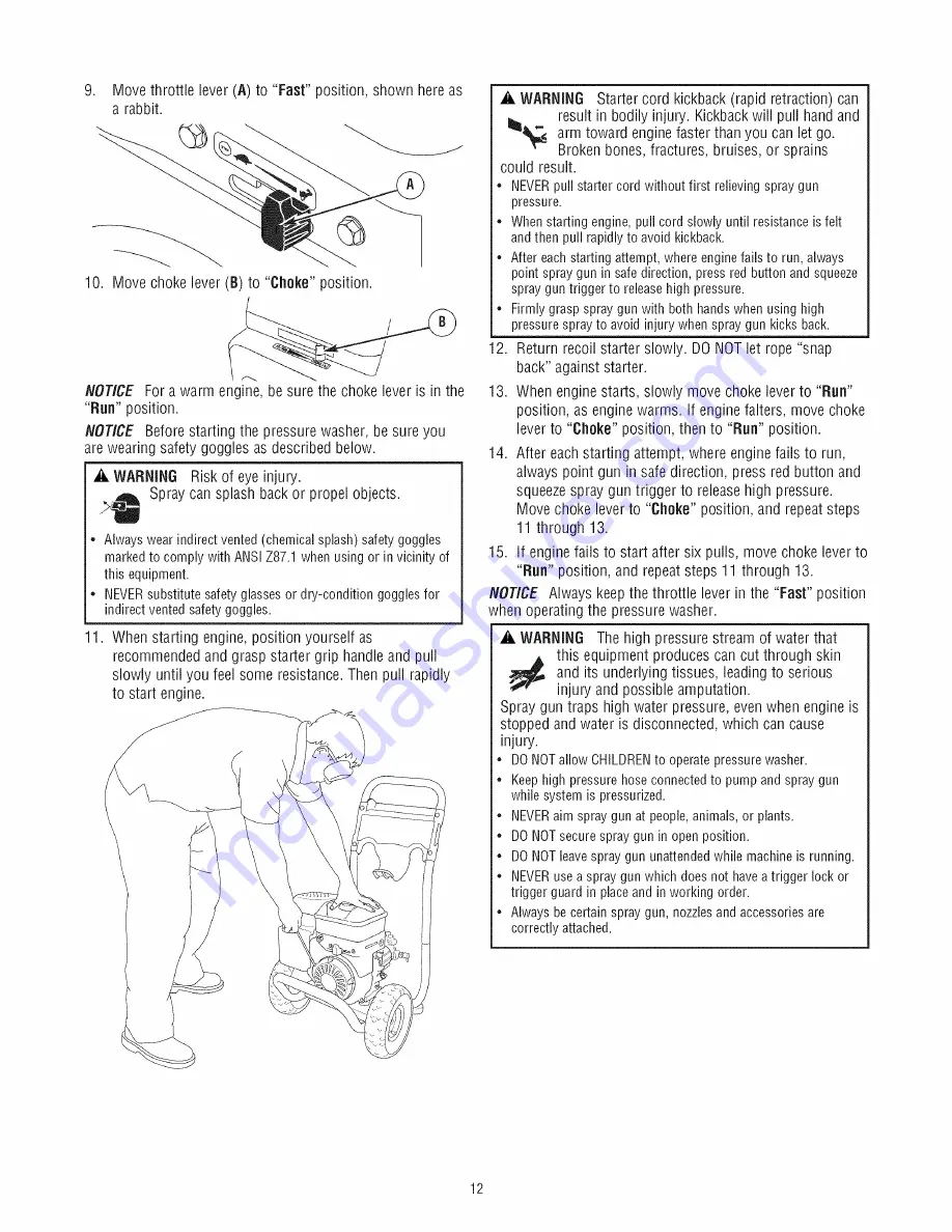 Craftsman 580.752590 Operator'S Manual Download Page 12