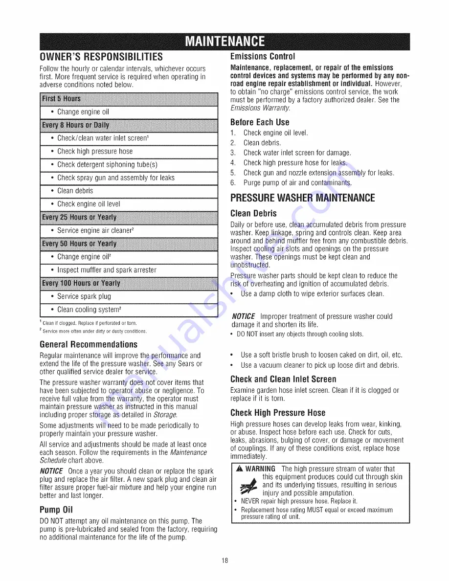 Craftsman 580.752591 Operator'S Manual Download Page 18