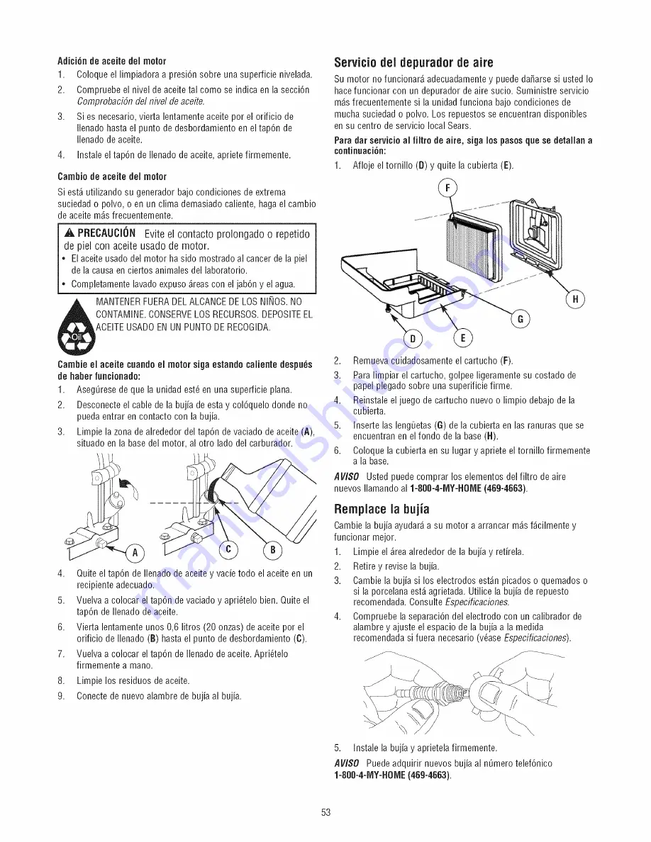 Craftsman 580.752591 Operator'S Manual Download Page 53