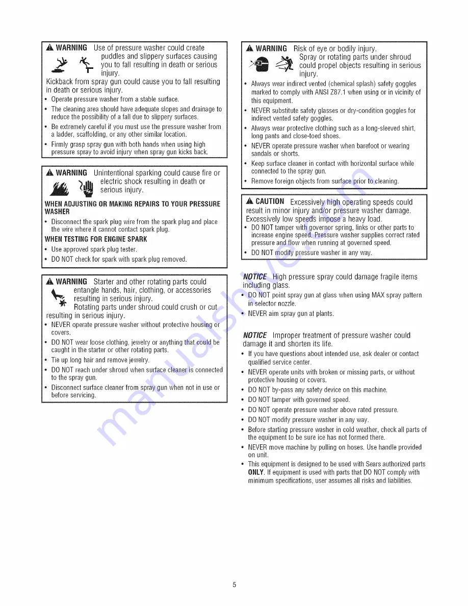 Craftsman 580.752890 Operator'S Manual Download Page 5