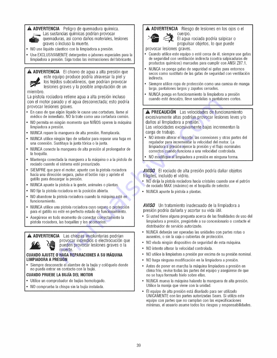 Craftsman 580.752890 Operator'S Manual Download Page 39