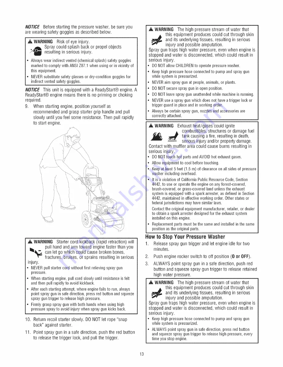 Craftsman 580.752921 Operator'S Manual Download Page 13