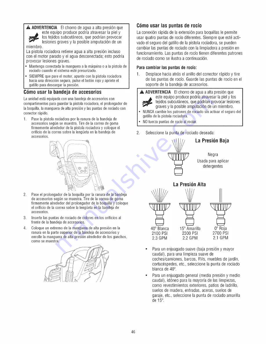 Craftsman 580.752921 Operator'S Manual Download Page 46