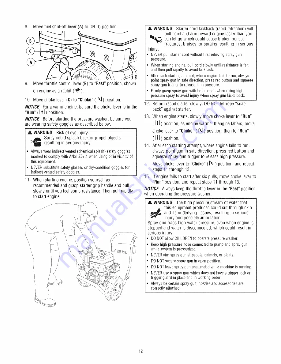 Craftsman 580.752990 Operator'S Manual Download Page 12