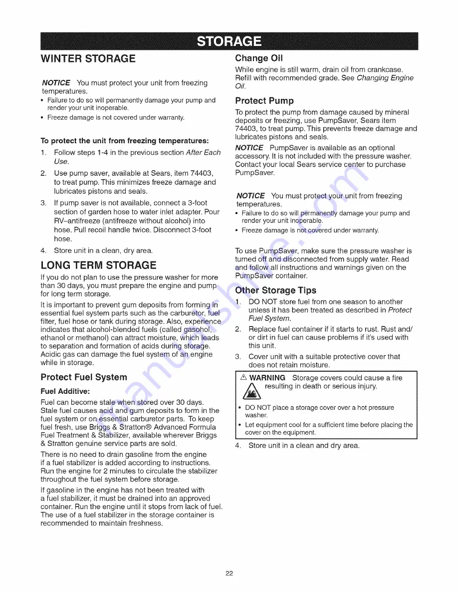 Craftsman 580.754890 Operator'S Manual Download Page 22