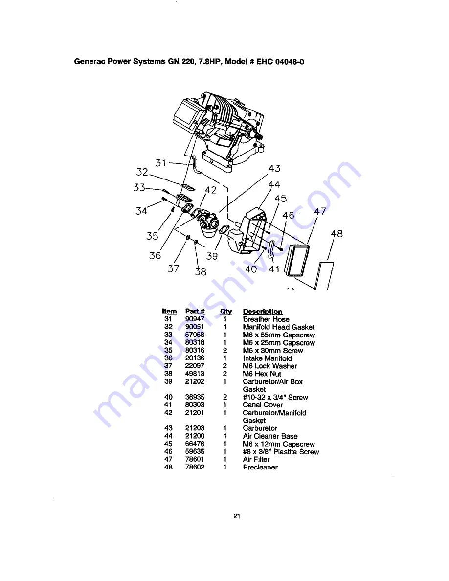 Craftsman 580.768050 Скачать руководство пользователя страница 21