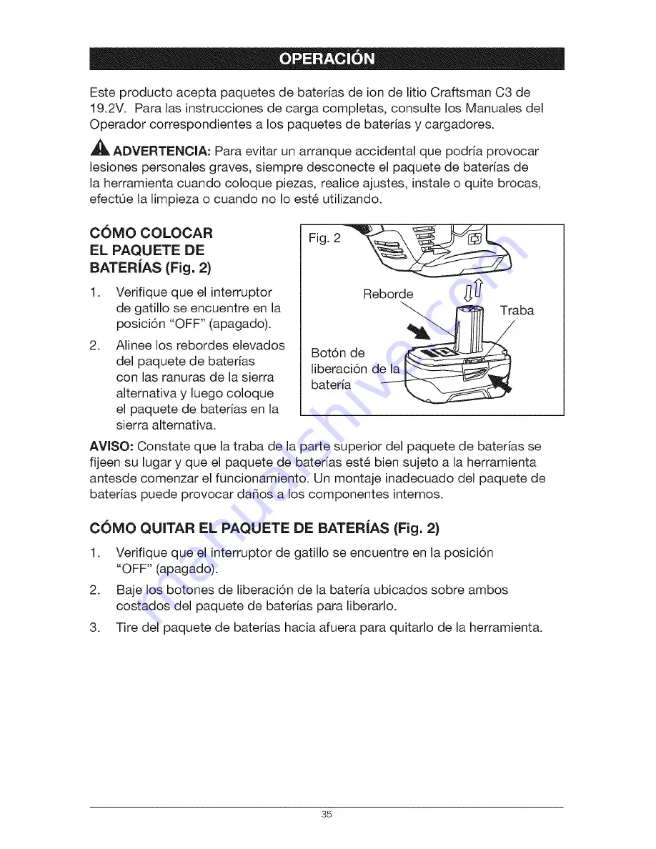 Craftsman 5818.3 Operator'S Manual Download Page 35