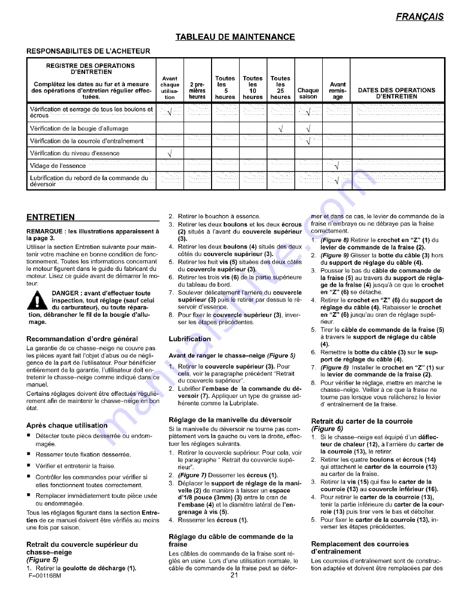 Craftsman 621500X89A Instruction Book Download Page 21