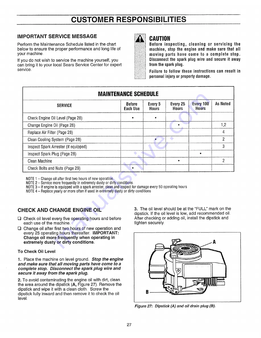 Craftsman 79960 Owner'S Manual Download Page 27