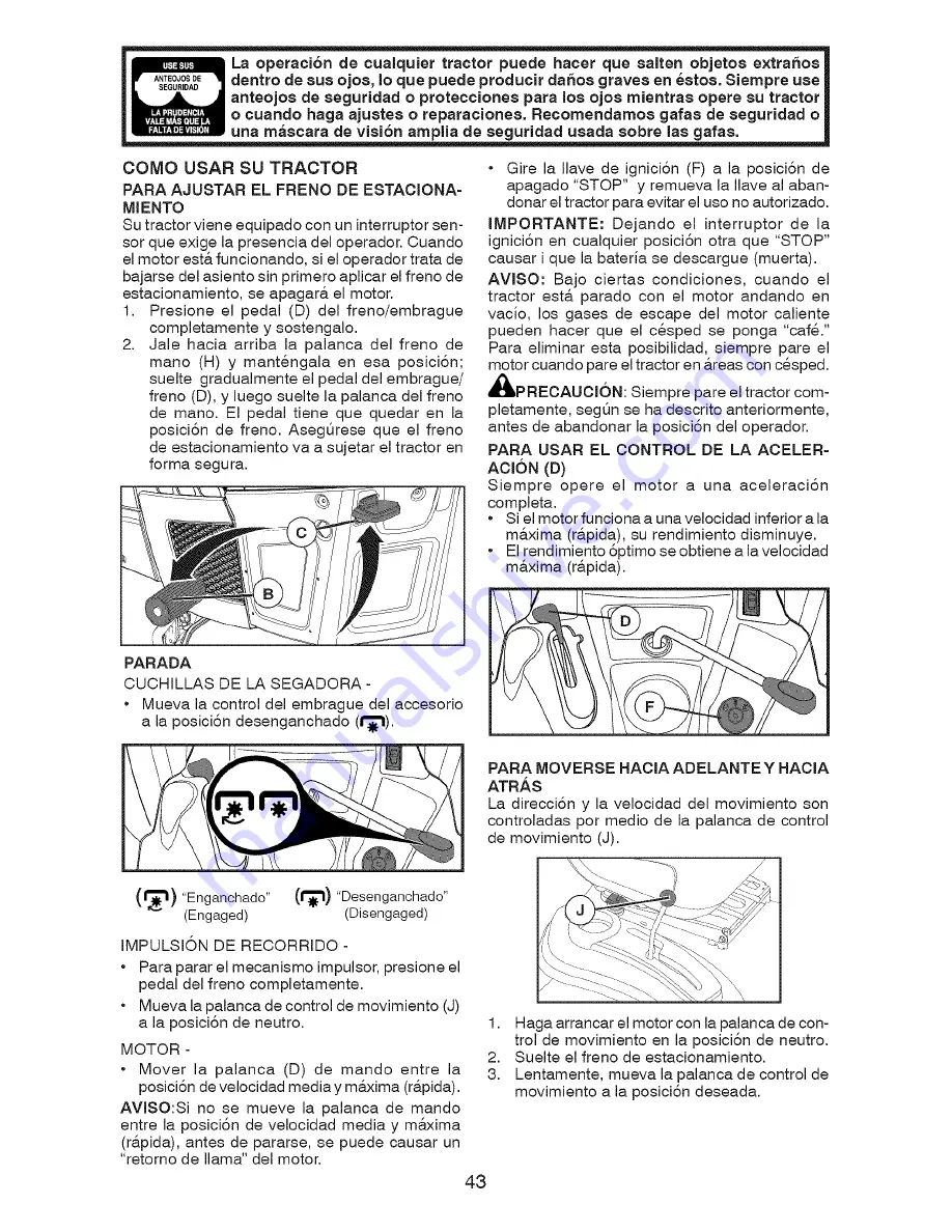 Craftsman 917.203780 Operator'S Manual Download Page 43