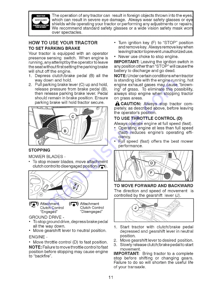 Craftsman 917.20380 Operator'S Manual Download Page 11