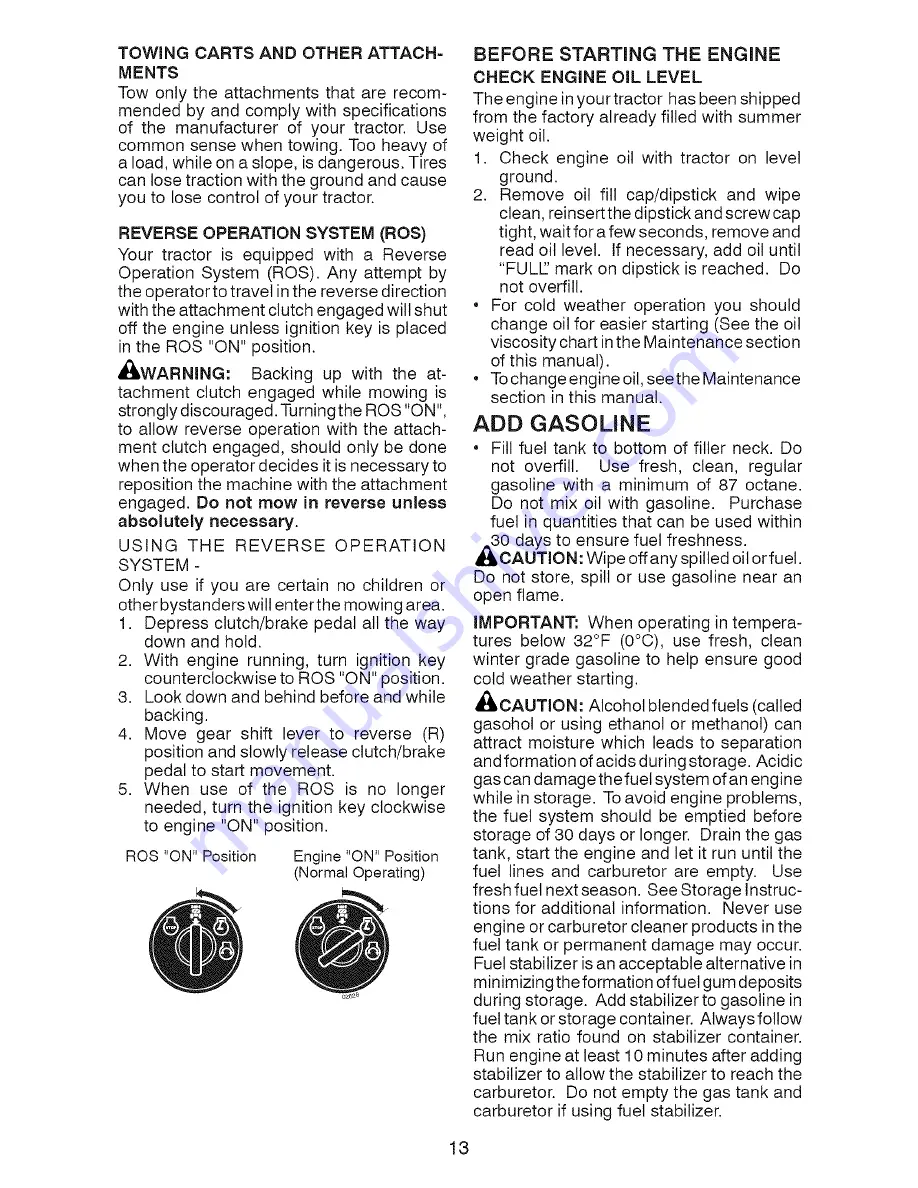 Craftsman 917.20380 Operator'S Manual Download Page 13