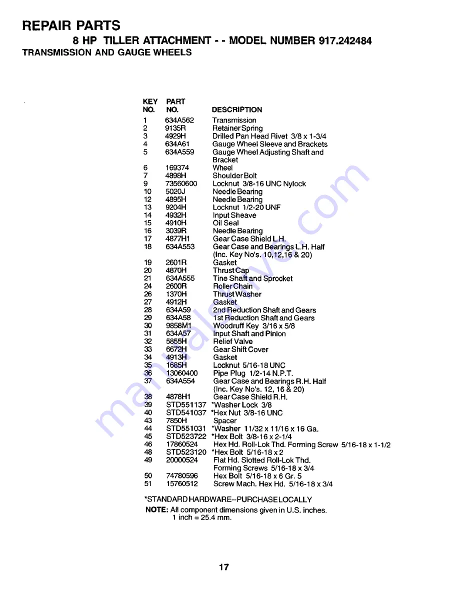 Craftsman 917.242484 Owner'S Manual Download Page 17