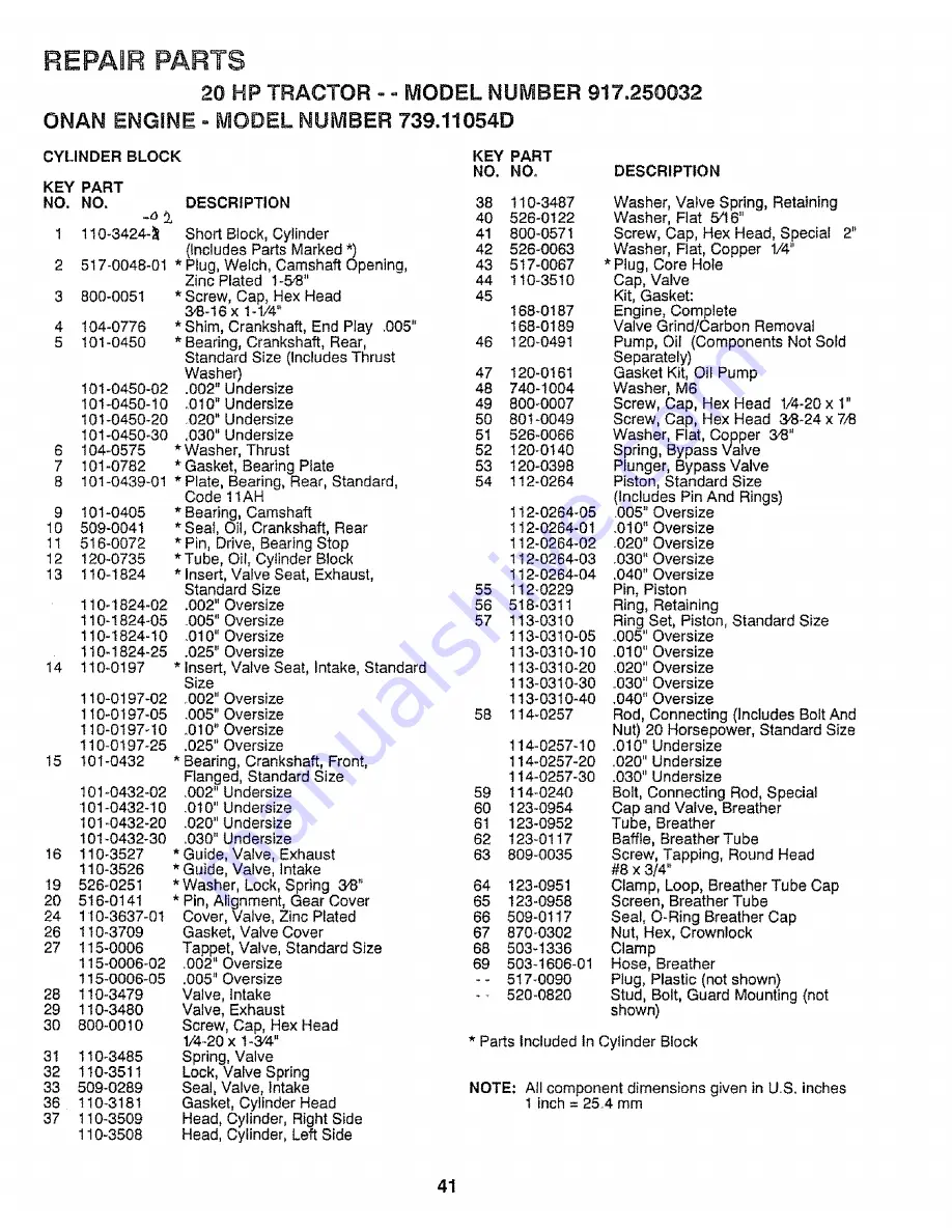 Craftsman 917.250032 Owner'S Manual Download Page 41