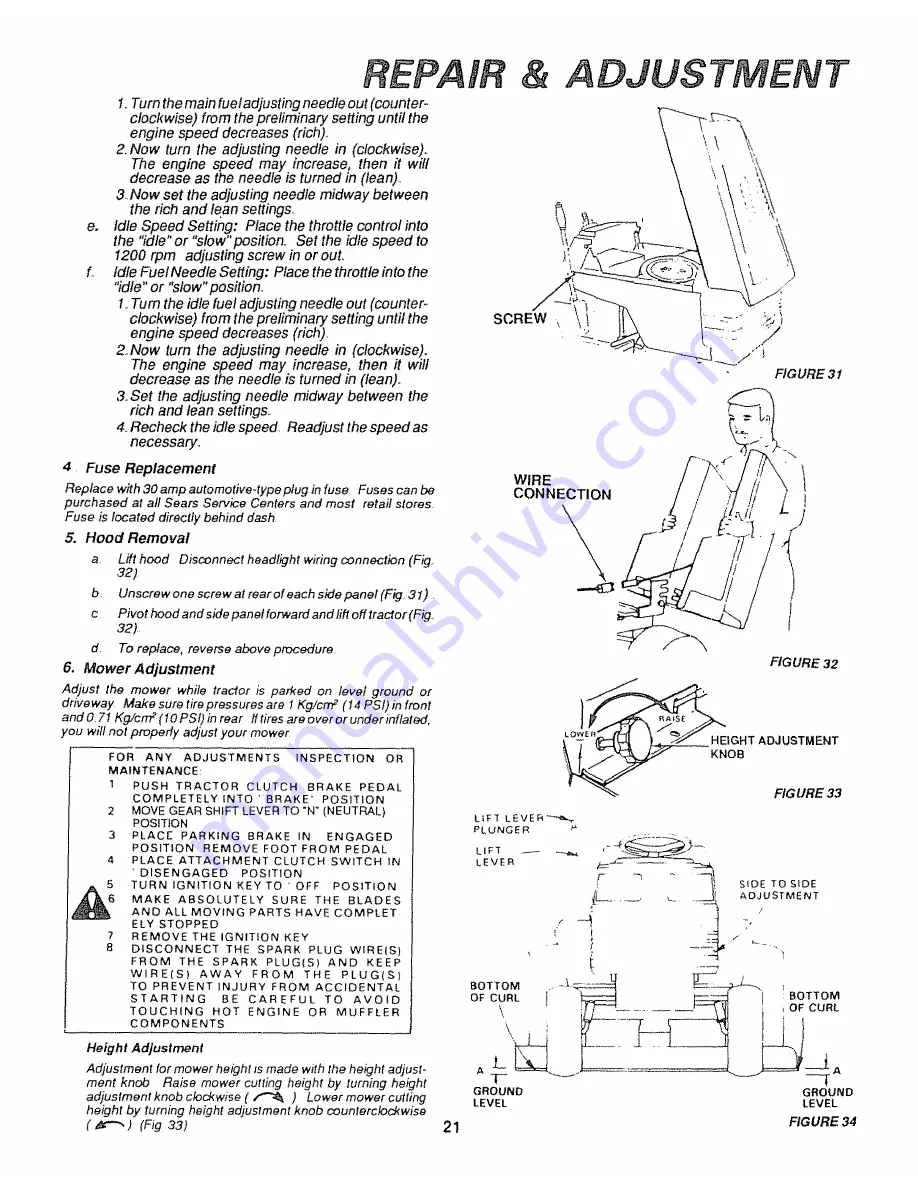 Craftsman 917.25004 Owner'S Manual Download Page 21