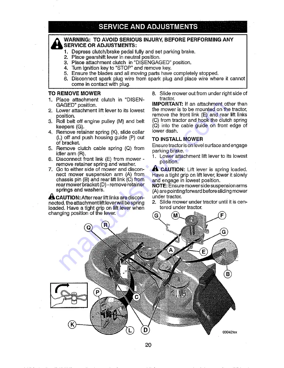 Craftsman 917.25022 Operator'S Manual Download Page 20