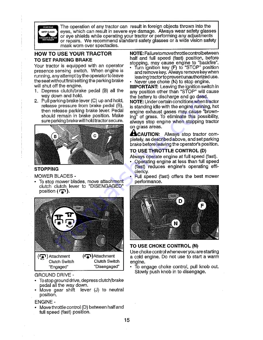 Craftsman 917.25024 Operator'S Manual Download Page 15