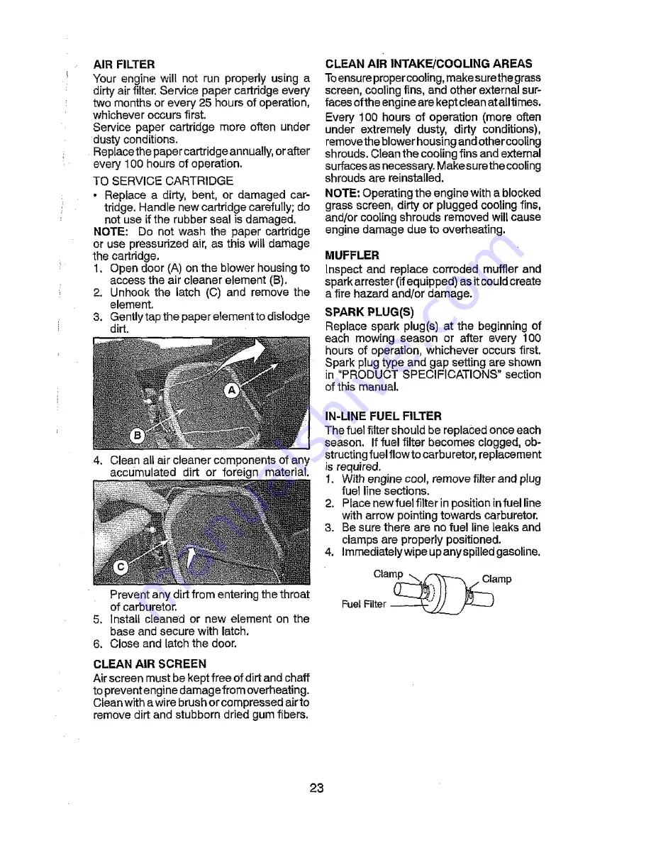 Craftsman 917.25024 Operator'S Manual Download Page 23