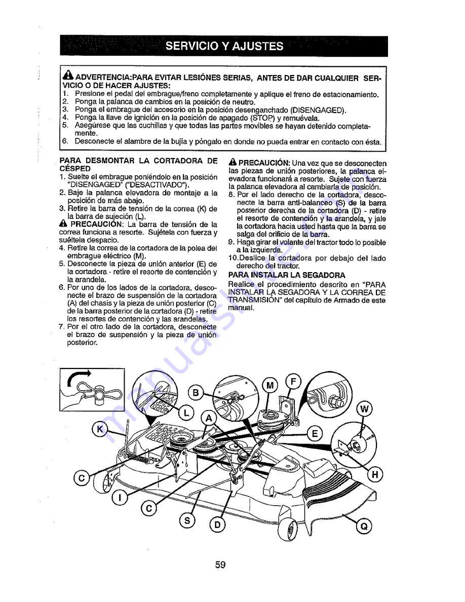 Craftsman 917.25024 Operator'S Manual Download Page 59