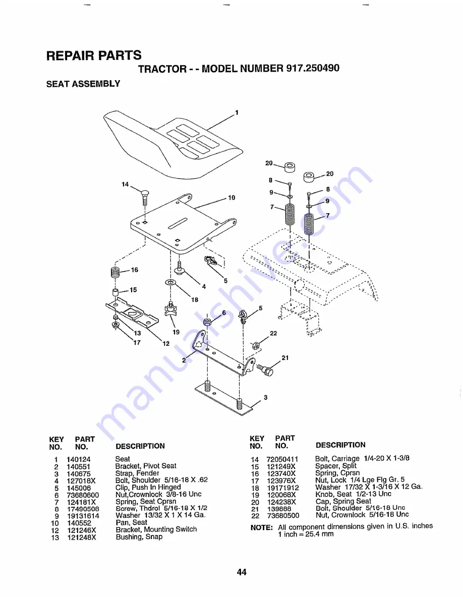 Craftsman 917.25049 Скачать руководство пользователя страница 44