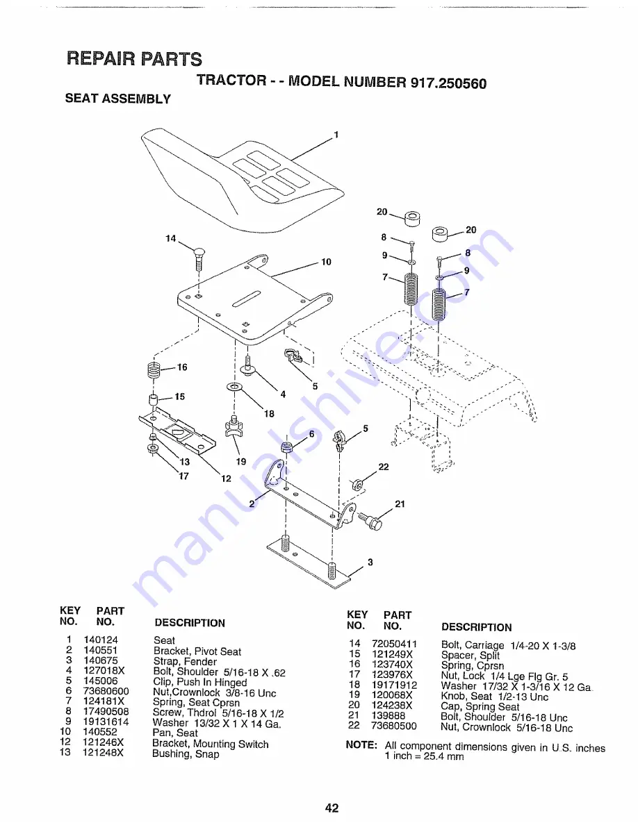 Craftsman 917.250560 Скачать руководство пользователя страница 42