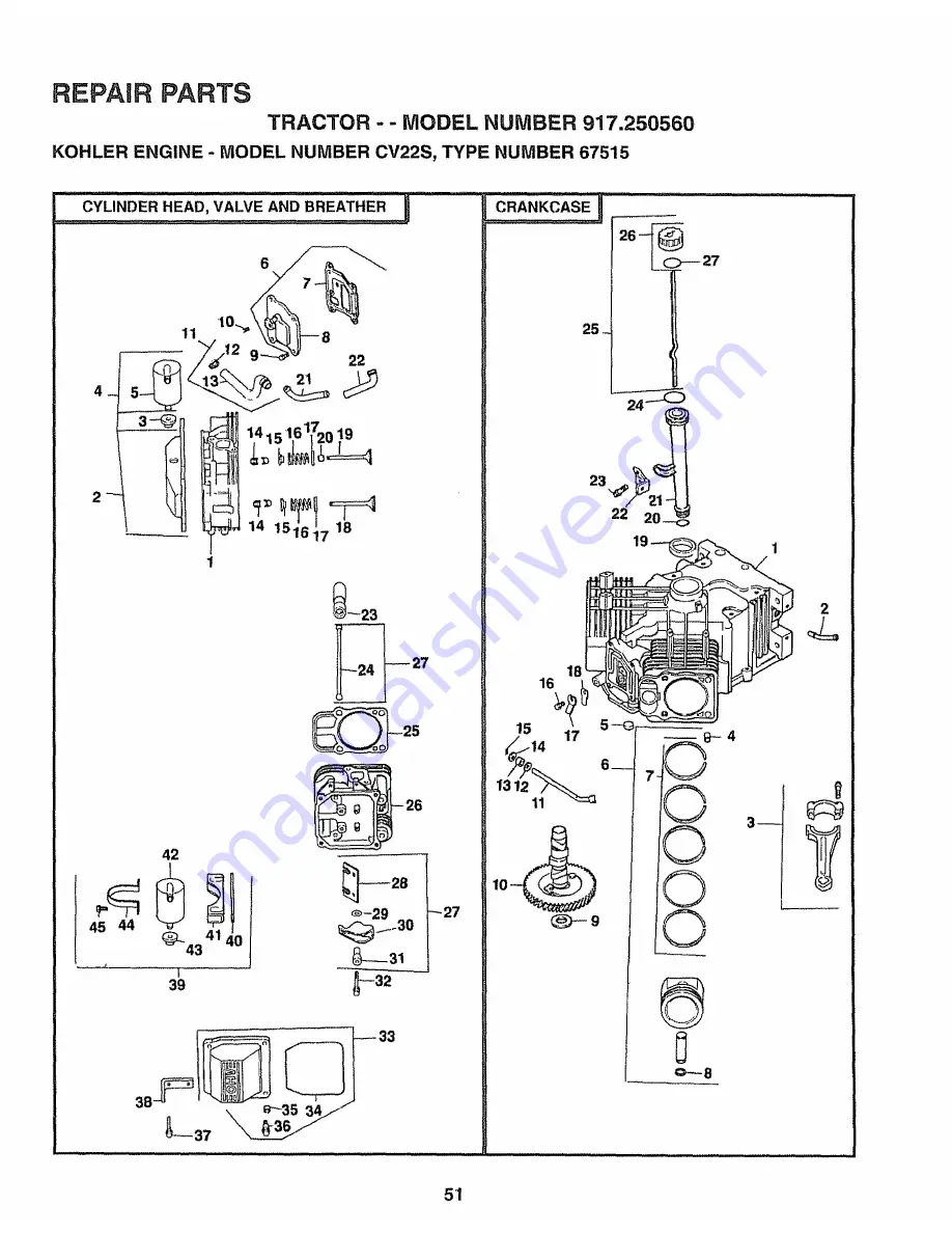 Craftsman 917.250560 Owner'S Manual Download Page 51