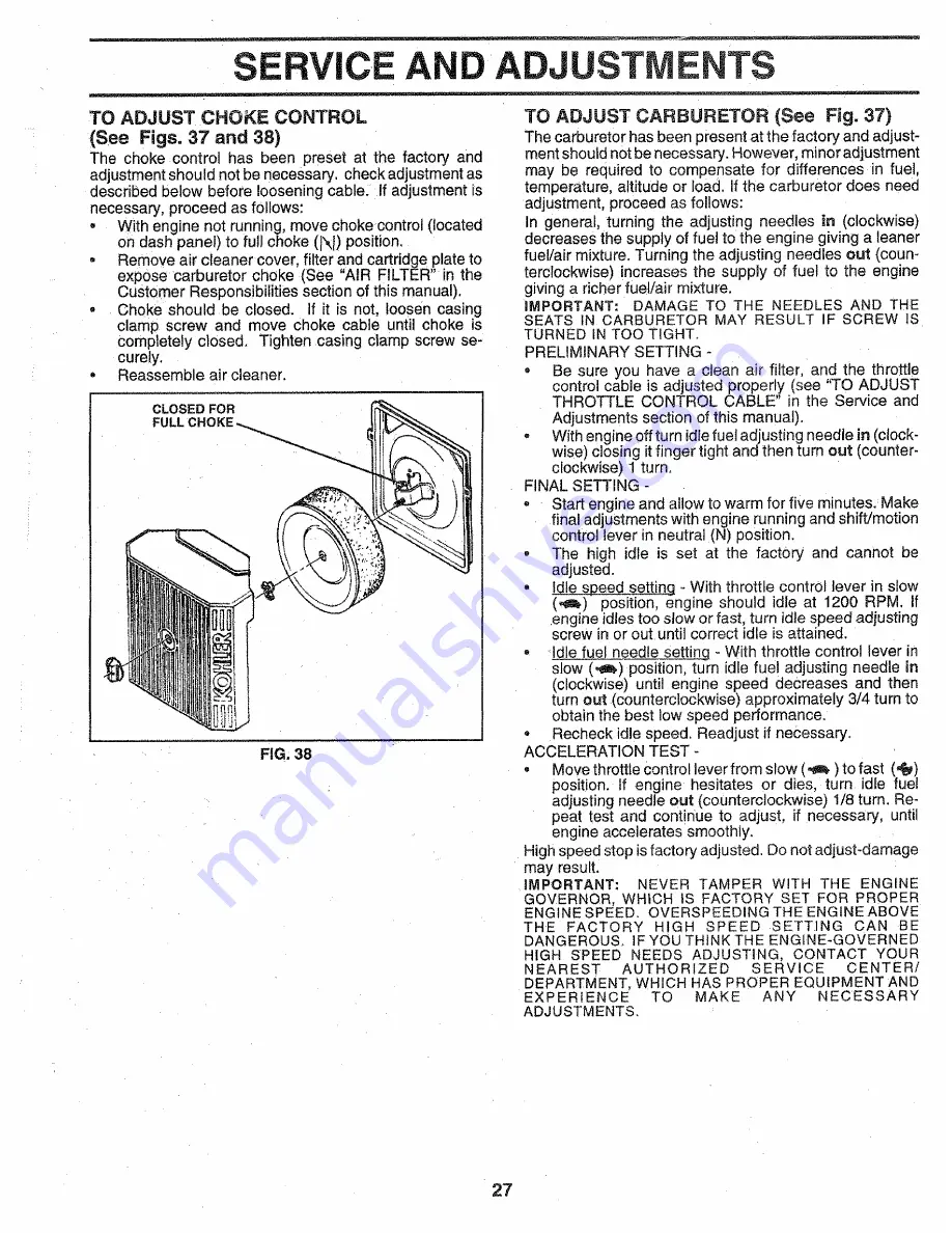 Craftsman 917.251521 Скачать руководство пользователя страница 27