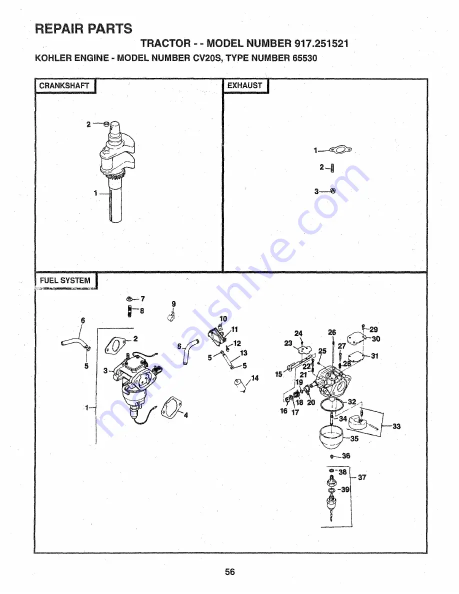 Craftsman 917.251521 Скачать руководство пользователя страница 56