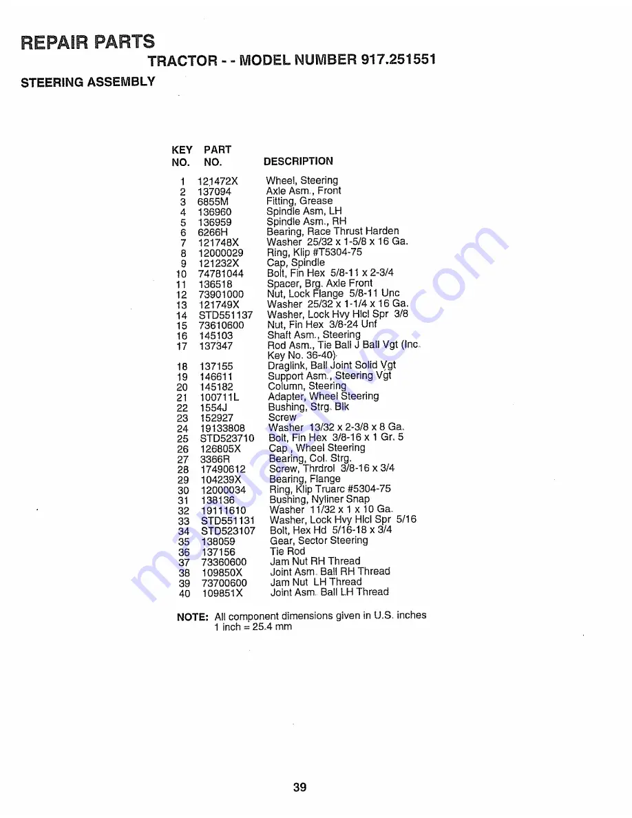 Craftsman 917.251551 Owner'S Manual Download Page 39