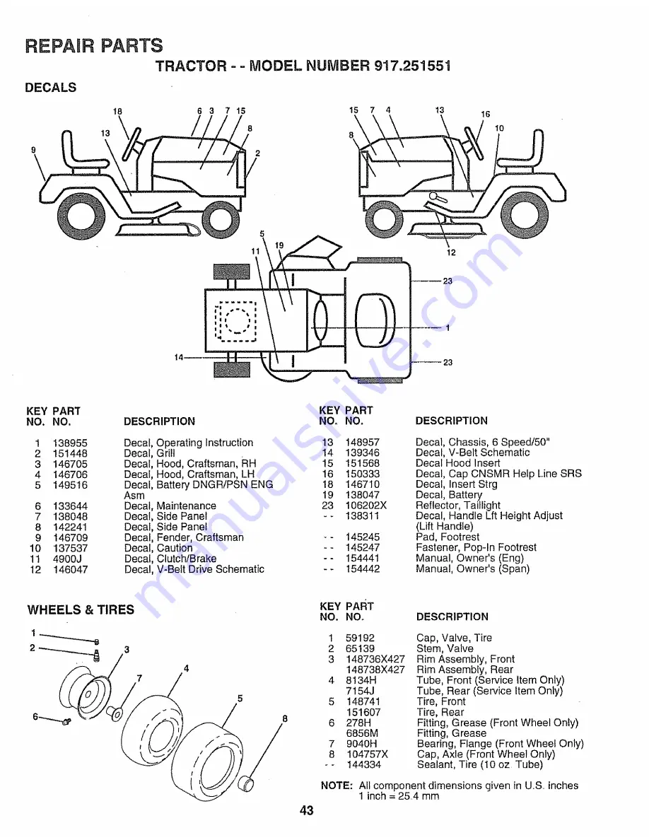 Craftsman 917.251551 Owner'S Manual Download Page 43