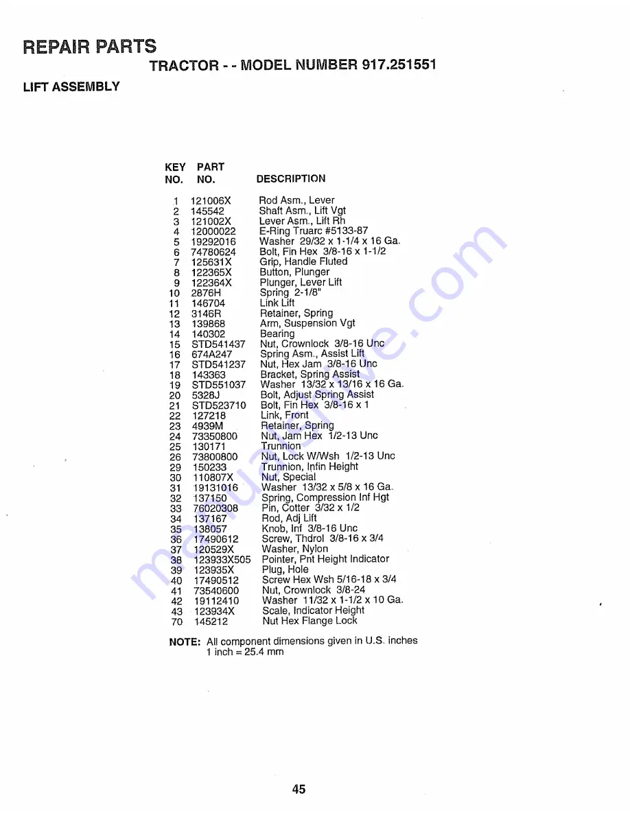 Craftsman 917.251551 Owner'S Manual Download Page 45