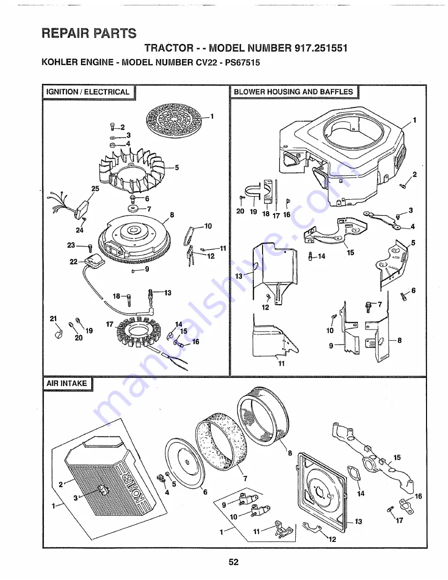 Craftsman 917.251551 Owner'S Manual Download Page 52