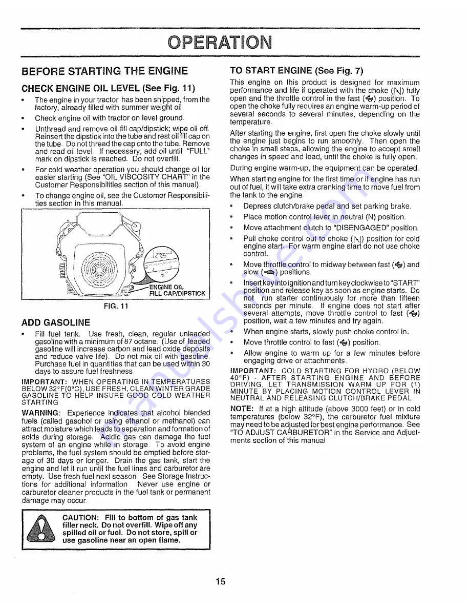 Craftsman 917.251572 Owner'S Manual Download Page 15