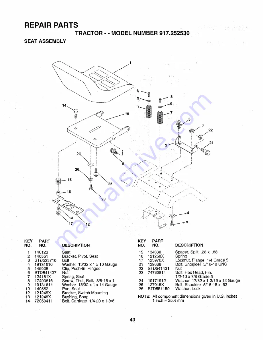 Craftsman 917.252530 Скачать руководство пользователя страница 40