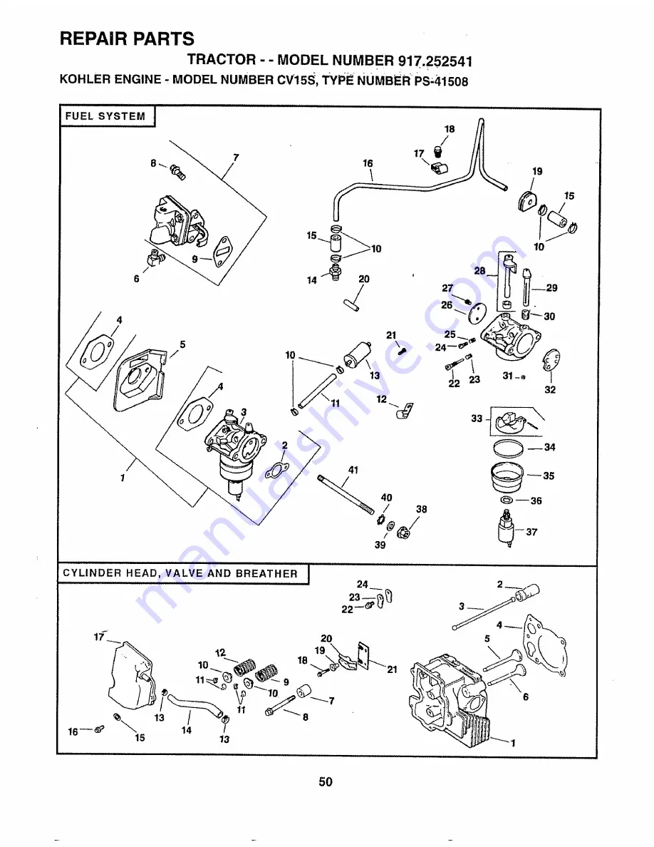 Craftsman 917.252541 Owner'S Manual Download Page 50