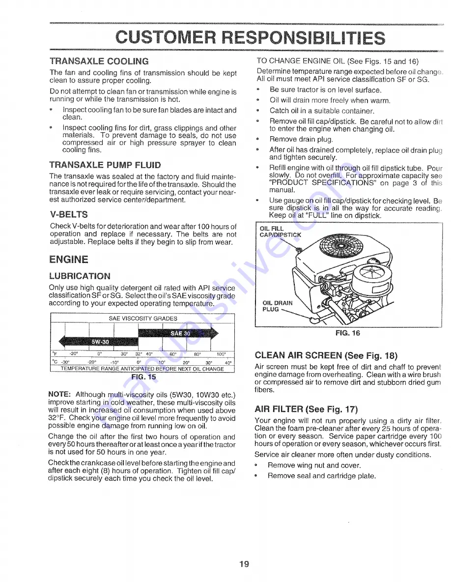 Craftsman 917.252711 Owner'S Manual Download Page 19