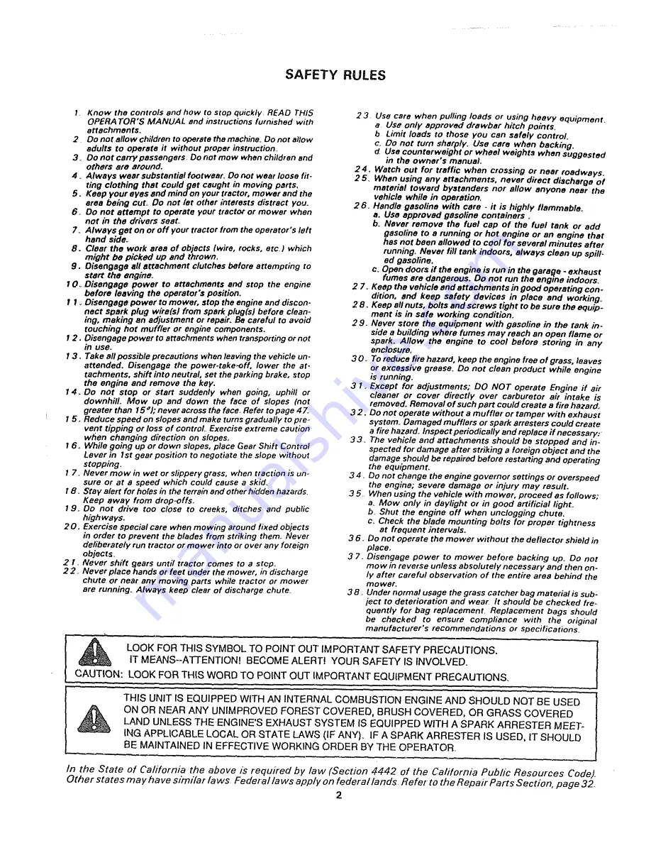 Craftsman 917.254244 Owner'S Manual Download Page 2