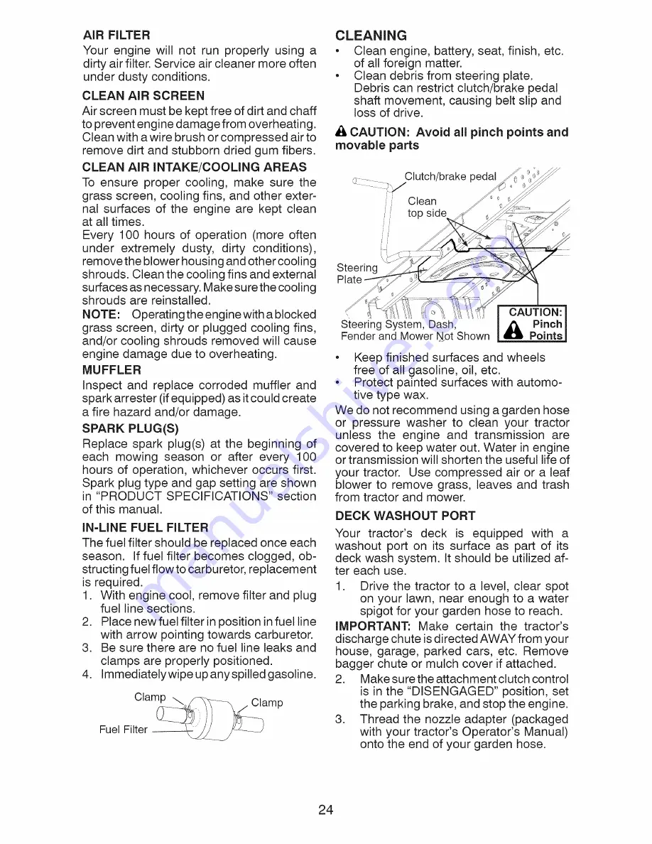 Craftsman 917.25436 Operator'S Manual Download Page 24