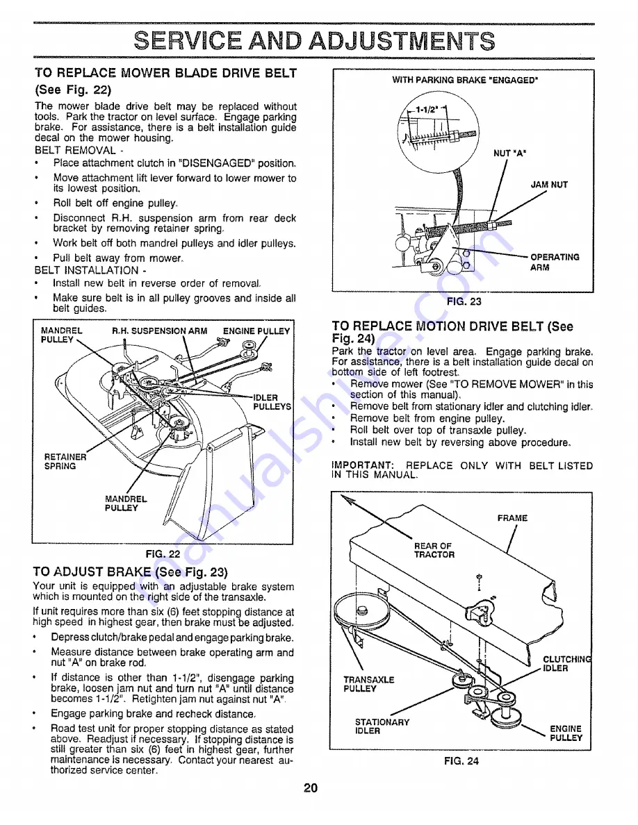 Craftsman 917.254531 Owner'S Manual Download Page 20